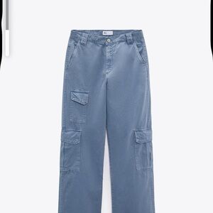 Zara Blue Cargo Pants